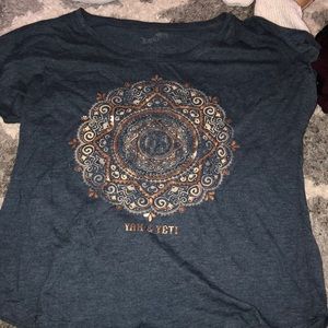 blue and gold mandala t shirt